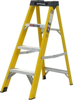 Picture of 4 Tread Fibreglass Step Ladder - JEFLADFGLS04