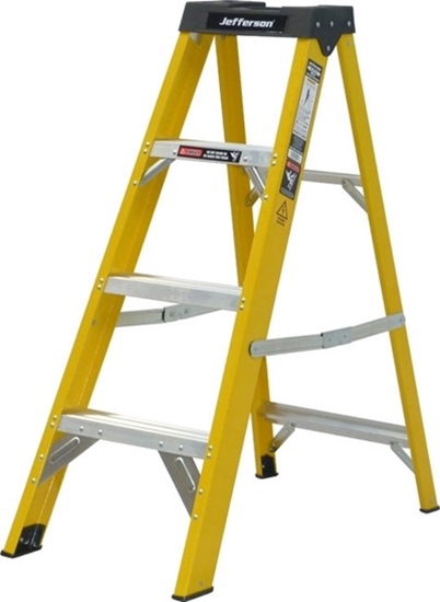 Picture of 4 Tread Fibreglass Step Ladder - JEFLADFGLS04