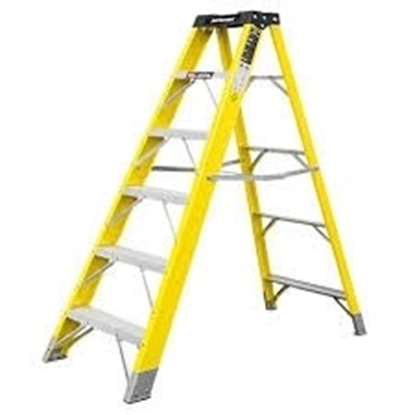 Picture of 6 Tread Fibreglass Step Ladder - JEFLADFGLS06
