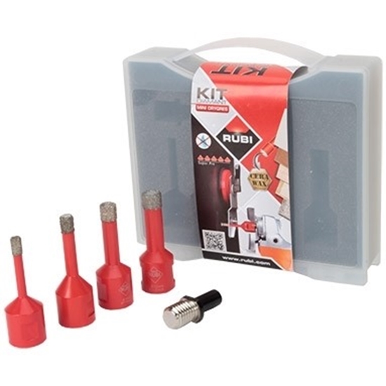 Picture of Rubi Dry Diamond Tile Drill Bit Kit 4x Diamond Bits (6-12mm) 50938