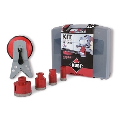 Picture of Rubi Dry Cutting Kit - Inc 4x Diamond Bits (28-65mm) 50917