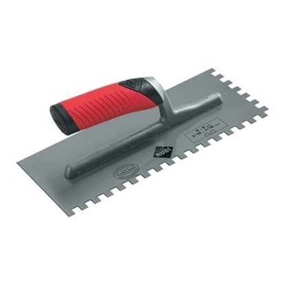 Picture of Rubi 3mm Notched Trowel - Open Rubiflex Handle - Steel Plate 72906