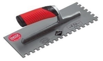 Picture of Rubi 4.5mm Notched Trowel - Open Rubiflex Handle - Stainless Steel 74937