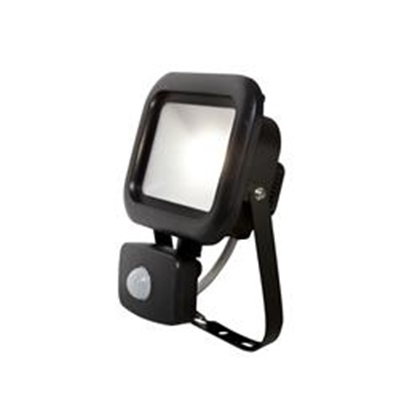 Picture of Robus Remy 10W LED Floodlight with PIR Black 4000K