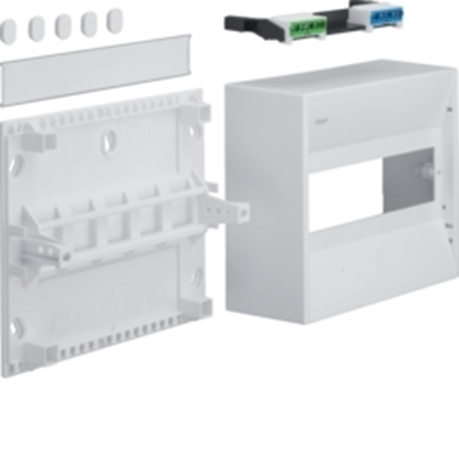 Picture of Mini-enclosure, gamma, 10 module, protect. class IP30, 1xPE, 1xN GD110N