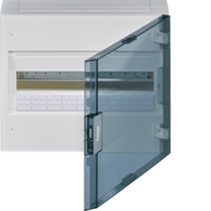 Picture of Small distributor, vega, surface, 1row, 18M, IP40, QC-terminal, PE, transparent door VB118W