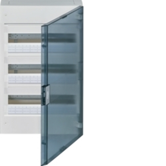 Picture of Small distributor, vega, surface, 3row, 54M, IP40, QC-terminal, PE, transparent door VB318W