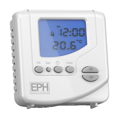 Picture of CDTP2  Mains operated programmable thermostat with lockable keypad and limitable temperature range.