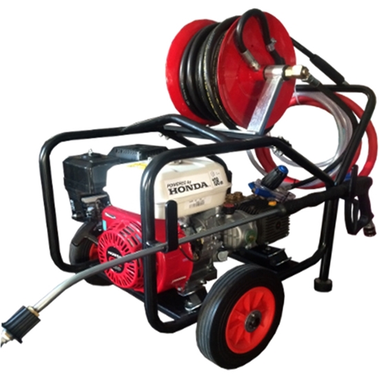 Picture of Maxflow Honda GX200 E/start Gearbox Drive with reel - Full frame 14/150 Interpump