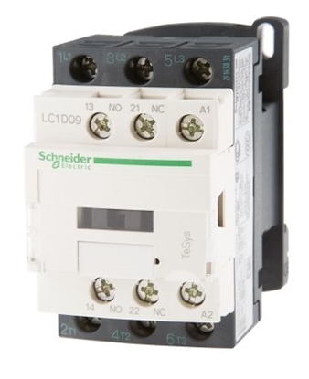 Picture of Schneider Electric Tesys D LC1D 3 Pole Contactor, 3NO, 9 A, 4 kW, 110 V ac Coil LC1D09F7