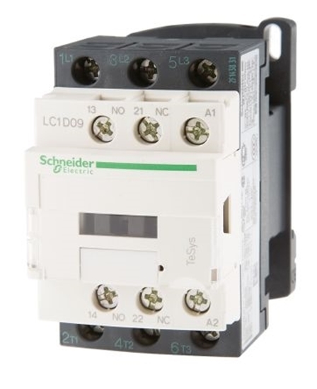 Picture of Schneider Electric Tesys D LC1D 3 Pole Contactor, 3NO, 9 A, 4 kW, 110 V ac Coil LC1D09F7