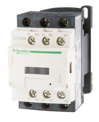 Picture of Schneider Electric Tesys D LC1D 3 Pole Contactor, 3NO, 9 A, 4 kW, 230 V ac Coil LC1D09P7