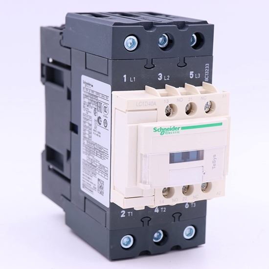 Picture of Schneider Electric Tesys D LC1D 3 Pole Contactor, 3NO, 40 A, 18.5 kW, 110 V ac Coil LC1D40AF7