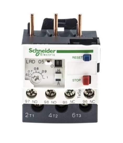 Picture of Schneider Electric Overload Relay NO/NC, 0.63 → 1 A, 1 A  LRD05