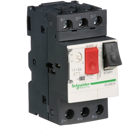 Picture of Schneider Electric TeSys 690 V Motor Protection Circuit Breaker, 3P Channels, 13 → 18 A, 3 kA