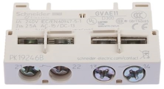 Picture of Front Mount Auxiliary Contact With Screw Terminal, NO/NC, 2.5 A, 60 V dc, 240 V ac GVAE11