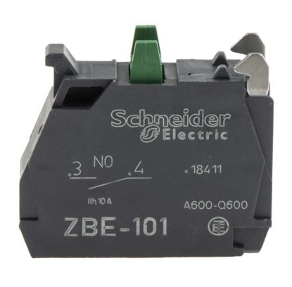 Picture of Schneider Electric Harmony XB Contact Block 1NO Screw terminal ZBE101