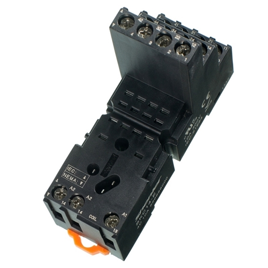 Picture of Relay Base Black 14Pin To Suit R4-2014 Stacke SKC14E