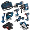Picture of BOSCH0615990K9G 18 Volt 8 Piece Coolpack Power Tool Kit, 3 x 4.0Ah Batteries