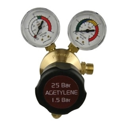 Picture of Parweld E700121 25 Bar Single Stage Gauge Acetylene Regulator