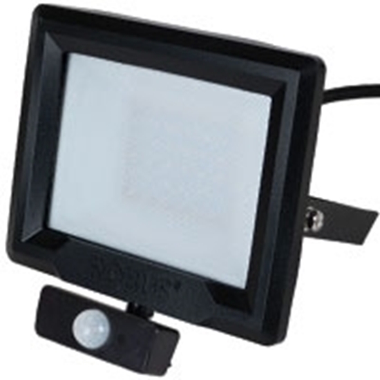 Picture of Robus HiLume 20W LED Flood Light with PIR IP65 Black Cool White - RHL2040P-04