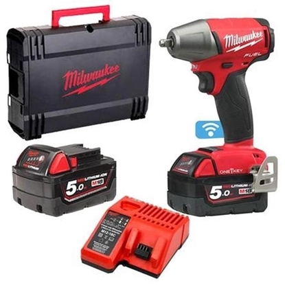 Picture of MILWAUKEE M18 ONEIWF38-502X 18 Volt 3/8" Impact Wrench, 2 x 5.0Ah Batteries