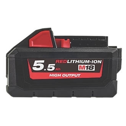 Picture of MILWAUKEE M18 HB5.5 18v 5.5Ah Red Lithium-Ion (High Output) Battery
