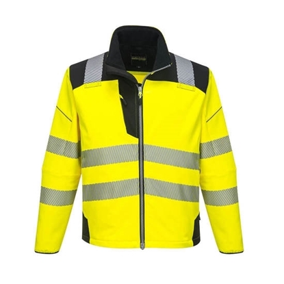 Picture of T402 - PW3 Hi-Vis Softshell Jacket Yellow/Black - Large