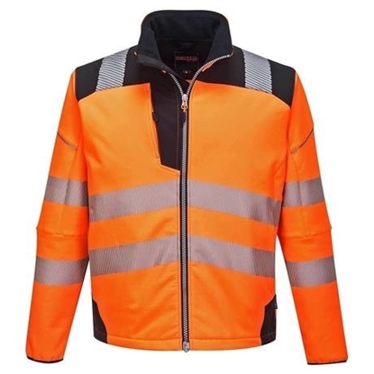 Picture of T402 - PW3 Hi-Vis Softshell Jacket Orange/Black - Medium