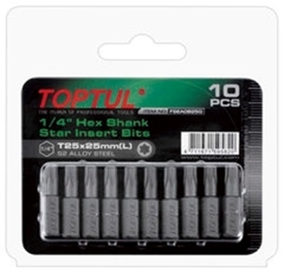 Picture of T40 25mm Screwdriver Bit Set 10pce QFSEA0840G