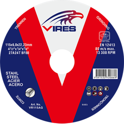 Picture of Vires Grinding Disc 115mm x 6.0mm VR115AG