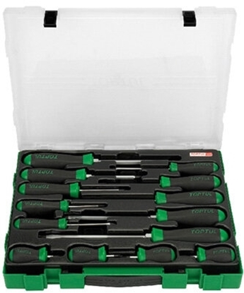 Picture of Toptul Slotted & Phillips Screwdriver Set 14Pc QGZC14010