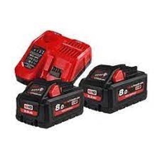 Picture of Milwaukee HNRG-802 | M18 8.0Ah High Output Battery Twin Pack (2x8Ah)