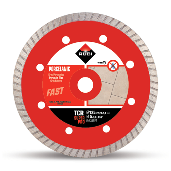 Picture of 230mm X 22.2mm 31978 Rubi TCR Superpro Dry Cut Turbo Diamond Blade