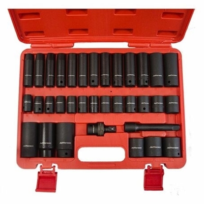 Picture of 34 Piece 1/2" Impact Socket Set JEFISOC12-04