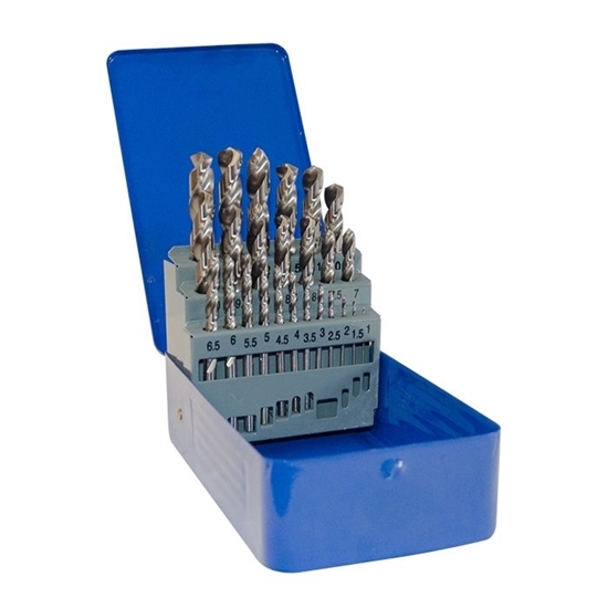 Picture of HSS Fully Ground 25 Piece Drill Bit Set JEFDBSG25HSS