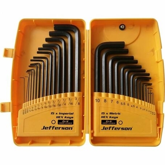 Picture of 30 Piece Hex Key Set (Metric & Imperial) JEFKYHX30