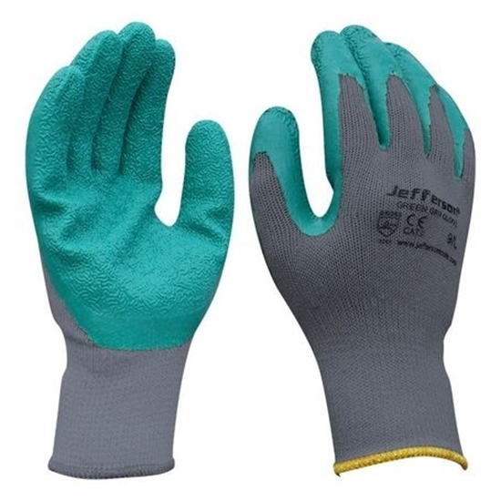 Picture of Grey / Green Grip Gloves JEFGLBG-L JEFGLBG-XL