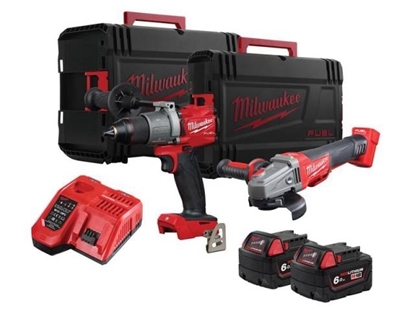 Picture of Milwaukee [M18FPP2A2-304P] M18 FUEL Combi Drill & Impact Driver (4x3Ah)