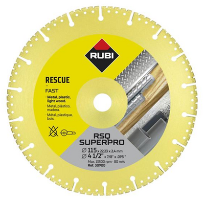 Picture of RUBI Marble Diamond Blade Rescue RSQ 115 SUPERPRO 30900