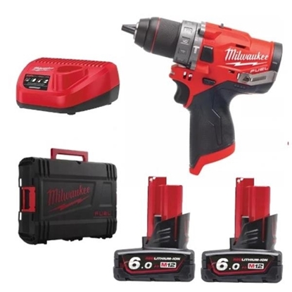Picture of Milwaukee [M12FPD-602X] 12V FUEL Combi Drill (2x6Ah)