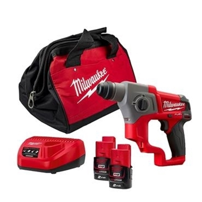 Picture of Milwaukee [M12CH-202B] 12V FUEL SDS Hammer Drill (2x2Ah)