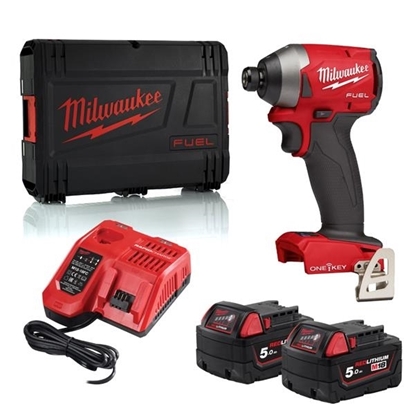 Picture of Milwaukee [M18ONEID2-502X] M18 GEN3 FUEL ONE-KEY Impact Driver (2x5Ah)