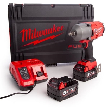 Picture of Milwaukee [M18FHIWF12-502X] M18 FUEL 1/2" Dr Impact Wrench (2x5Ah)