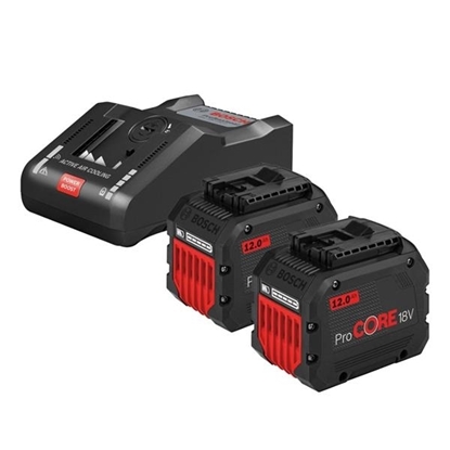 Picture of Bosch 1600A016GZ 2 x GBA 12Ah ProCORE 18V Batteries + GAL 18V-160 C Charger
