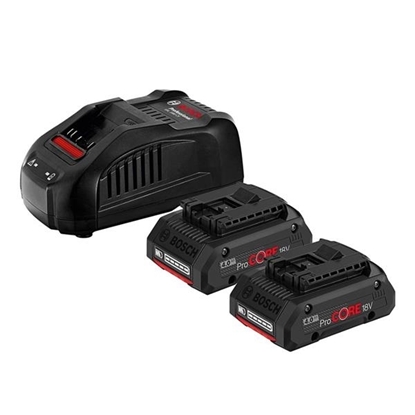 Picture of Bosch 1600A01BA4 Battery Starter Set: 2 x GBA 4Ah ProCORE 18V Batteries + GAL 18V-40 Charger