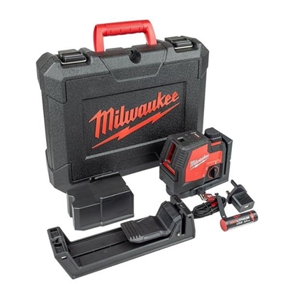 Picture of Milwaukee L4 CLLP-301C USB Rechargeable Green Cross Line Laser with Plumb Points (1x3.0Ah)