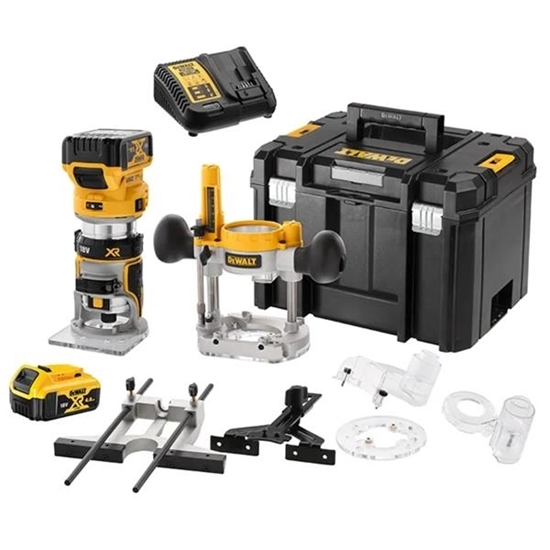 Picture of DeWalt DCW604P2T 18V XR Li-ion Brushless Cordless Router Kit (2x5Ah)