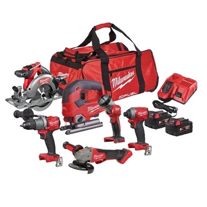 Picture of Milwaukee M18FPP6J2-503B 18V Fuel Brushless 6 Piece Kit (3x5Ah)