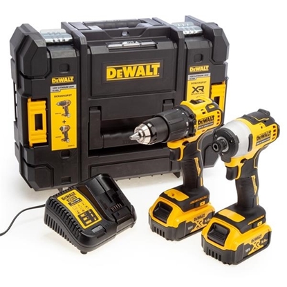 Picture of DeWalt DCK2062P2T 18V XR Combi Drill and Impact Driver Kit (2x5Ah)